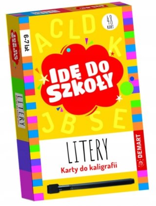 Litery Karty do kaligrafii pisakiem suchościeralny