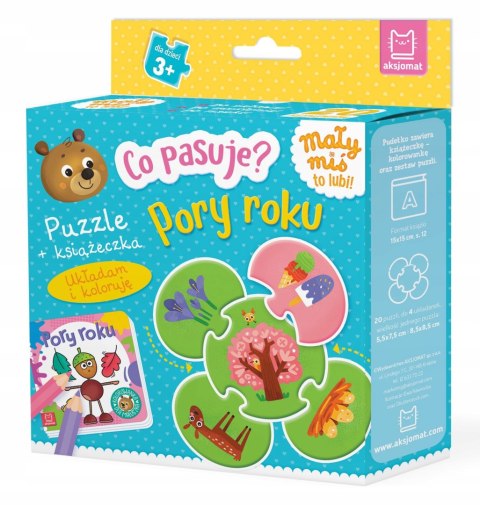 Mały Miś Co pasuje? Pory roku Puzzle + książeczka Aksjomat