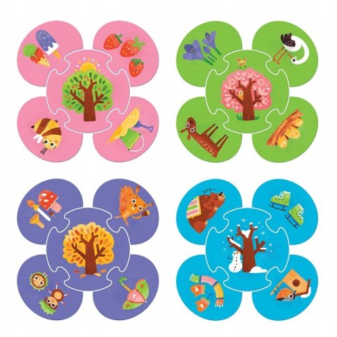 Mały Miś Co pasuje? Pory roku Puzzle + książeczka Aksjomat
