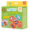 Mały Miś Co pasuje? Zawody Puzzle + książeczka Aksjomat
