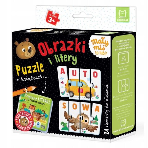 Mały Miś To Lubi Obrazki Litery Puzzle Książeczka Aksjomat