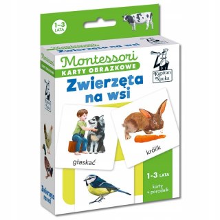 Montessori Karty Obrazkowe Zwierzęta na Wsi 1-3 Kapitan Nauka