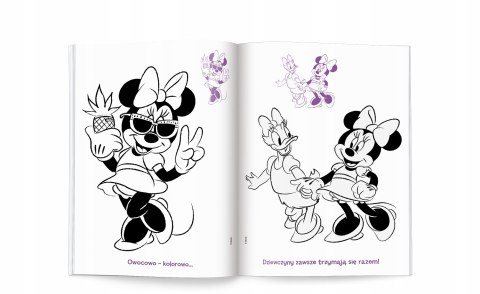 Myszka Minnie Naklejam i Koloruję Naklejki