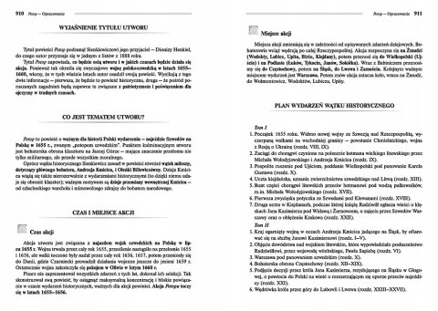 Potop Henryk Sienkiewicz Lektura z Opracowaniem Greg