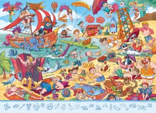 Puzzle Obserwacyjne z Lupą Plaża 90 el. Alexander