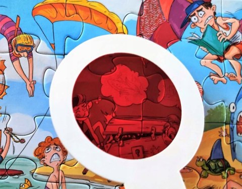 Puzzle Obserwacyjne z Lupą Plaża 90 el. Alexander