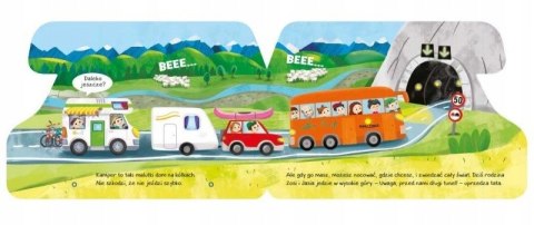 Świat na Kółkach Kamper Książeczka Zabawka Auta Aksjomat