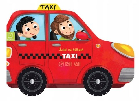 Świat na Kółkach Taxi Książeczka Zabawka Auta Aksjomat