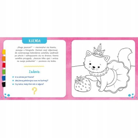 Ulubione kotki Kredka segmentowa Kolorowanka