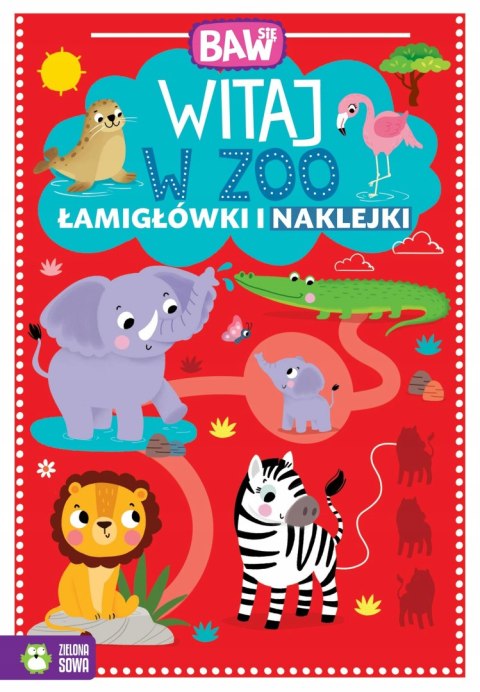 Baw się Witaj w ZOO Łamigłówki i naklejki
