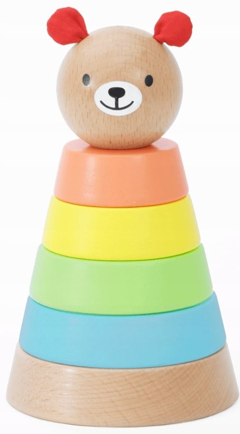 Classic World Drewniana Układanka Piramidka Miś