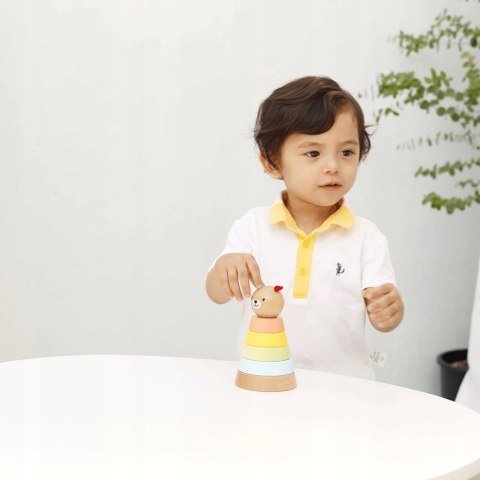 Classic World Drewniana Układanka Piramidka Miś