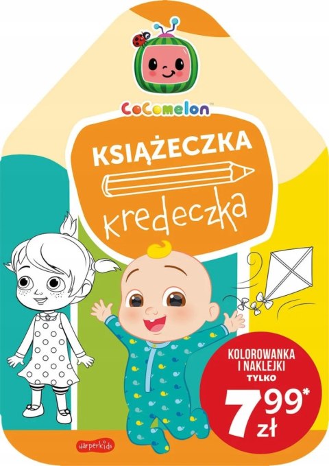Cocomelon Książeczka Kredeczka Kolorowanka Naklejk Harperkids