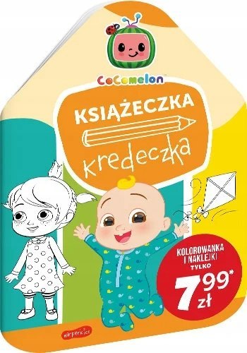 Cocomelon Książeczka Kredeczka Kolorowanka Naklejk Harperkids