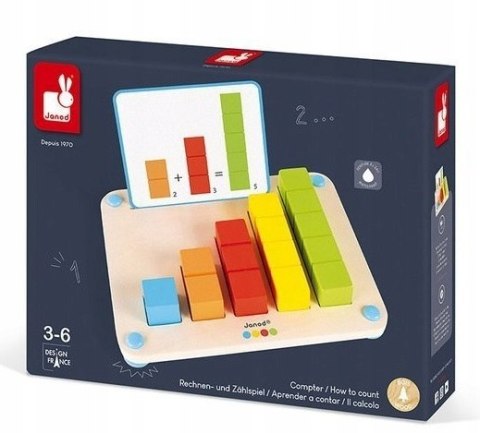Drewniana układanka Nauka liczenia Essentiel Janod