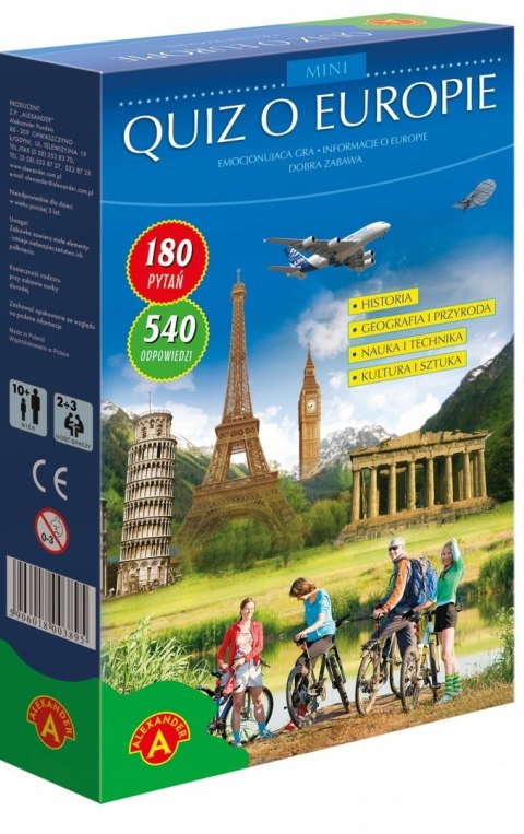Gra Planszowa Quiz o Europie Mini Alexander