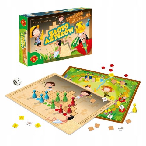 Gra Planszowa Złoto Azteków Piramida Alexander 2w1