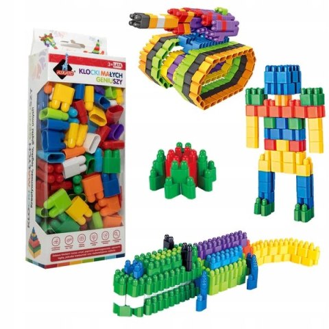 Klocki Małych Geniuszy Cegiełki 150 elementów 3+