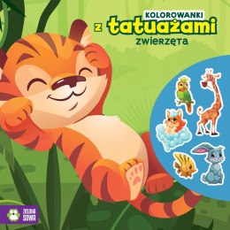 Kolorowanki z Tatuażami Zwierzęta Kolorowanka Zielona Sowa