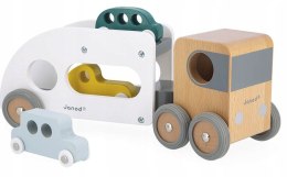 Laweta z 3 pojazdami Drewniana Bolid 2+, Janod