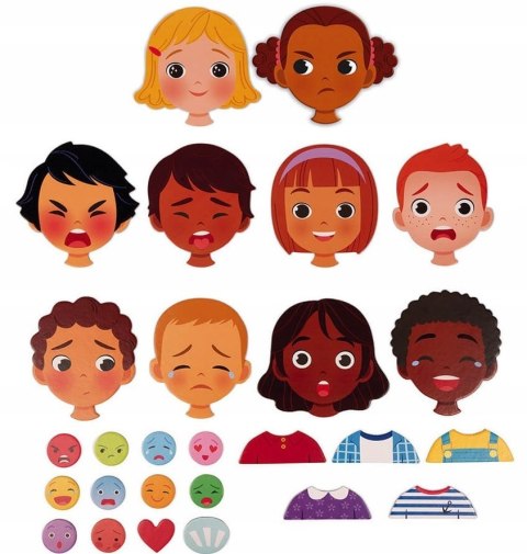 Magnetyczna układanka Emocje Janod 2+