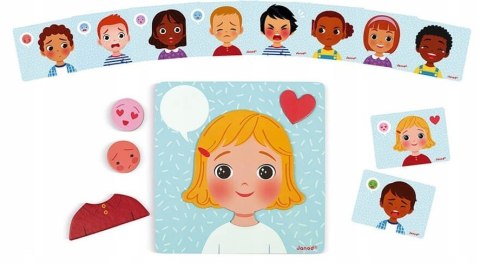 Magnetyczna układanka Emocje Janod 2+