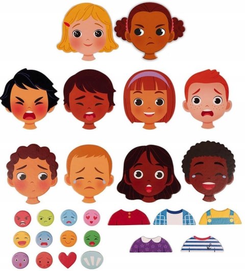 Magnetyczna układanka Emocje Janod 2+