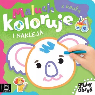 Maluch Koloruje i Nakleja z Koalą Gruby Obrys Aksjomat