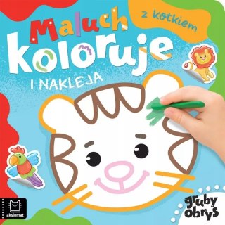 Maluch Koloruje i Nakleja z Kotkiem Gruby Obrys Aksjomat