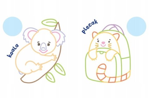 Maluch Koloruje i Nakleja z Małpką Gruby Obrys Aksjomat