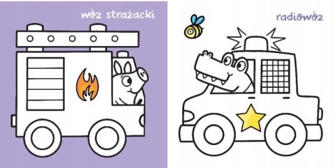 Mały Miś Koloruje Pojazdy Naklejki Kolorowanka Aksjomat