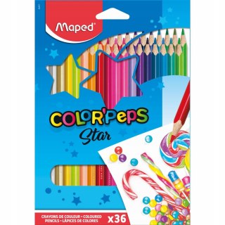 Maped Kredki Colorpeps Star trójkątne 36 kolorów