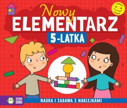 Nowy elementarz 5-latka Zabawa z Naklejkami 5+ Zielona Sowa