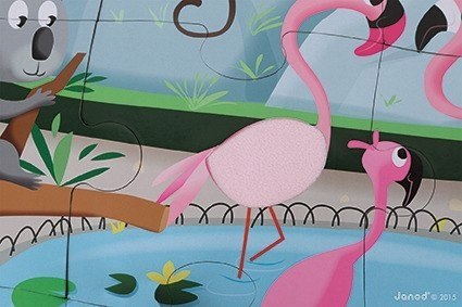 Puzzle Sensoryczne Zwierzaki w ZOO Janod