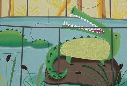 Puzzle Sensoryczne Zwierzaki w ZOO Janod