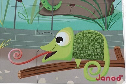 Puzzle Sensoryczne Zwierzaki w ZOO Janod