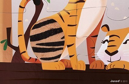 Puzzle Sensoryczne Zwierzaki w ZOO Janod