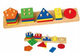Viga Drewniane Klocki z sorterem 15 elementów
