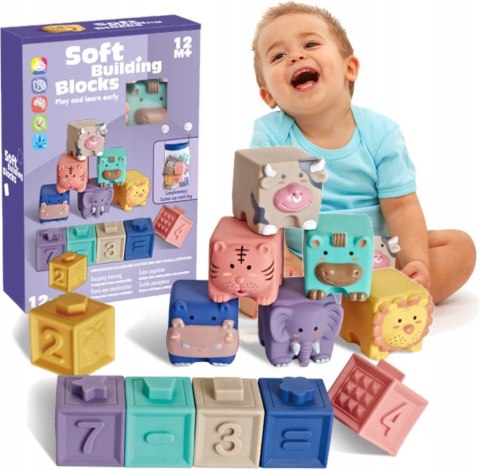 Woopie Klocki Sensoryczne Nauka Liczenia 12 el.