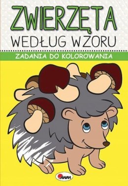 Zadania do kolorowania Zwierzęta według wzoru