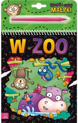 Zdrapuj i Szukaj Małpki w Zoo Zdrapywanka + Rysik Aksjomat