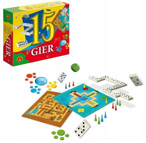 15 Gier Gry Planszowe Alexander Zestaw Gier