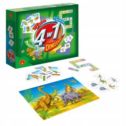 4w1 Dinozaury Puzzle Domino Pamięć Alexander Karty