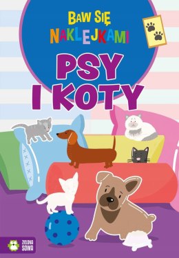 Baw Się Naklejkami Psy i Koty Naklejki Zwierzęta Zielona Sowa