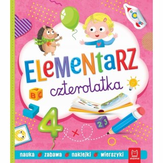 Elementarz Czterolatka Nauka, Zabawa, Naklejki Aksjomat