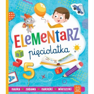 Elementarz Pięciolatka Nauka, Zabawa, Naklejki Aksjomat