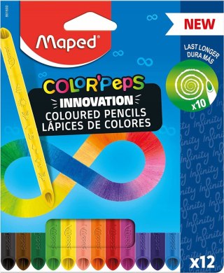 Kredki z grafitu Infinity Maped 12 Kolorów 861600