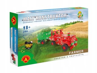 Mały Konstruktor Farmer Traktor Przyczepą Alexande
