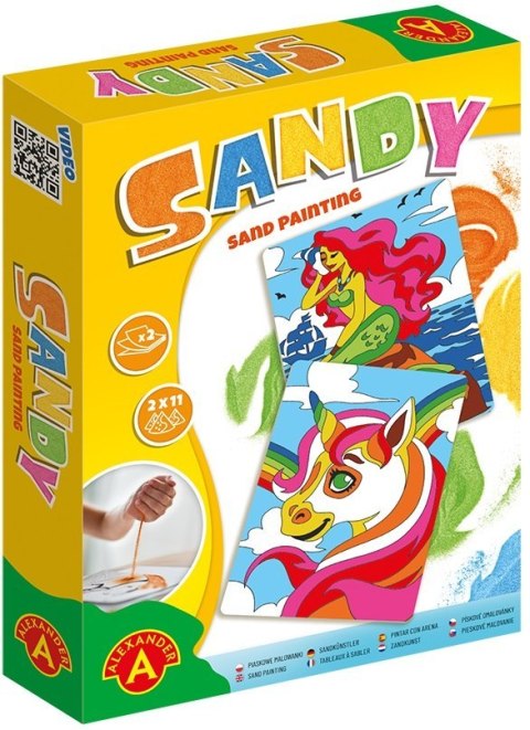 Piaskowe Malowanki Syrenka jednorożec Alexander