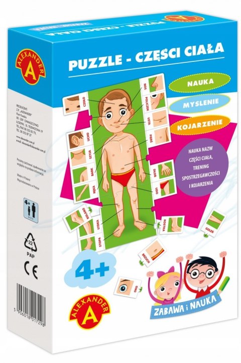 Puzzle Części Ciała Zabawa i Nauka Alexander 4+